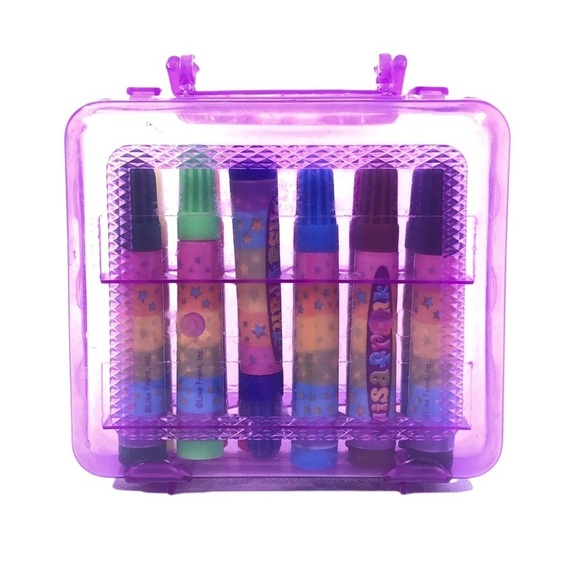 LISA FRANK Vintage Marker Pen Set With Plastic Carrying Case - Picture 1 of 8